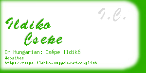 ildiko csepe business card