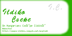 ildiko csepe business card